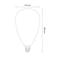 Żarówka dekoracyjna DecoVintage Amber LED E27 FILAMENT S173 4W 1800K goldlux 317803 | 5901508317803 noxbox lampynox www.lampynox.pl