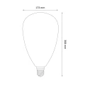 Żarówka dekoracyjna DecoVintage Smoke LED E27 FILAMENT S173 4W 1800K goldlux 317810 | 5901508317810 noxbox lampynox www.lampynox.pl