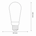 Żarówka dekoracyjna DecoVintage Amber Pillar LED E27 ST64 3,5W 1800K goldlux 317698 | 5901508317698 noxbox lampynox www.lampynox.pl