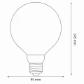 Żarówka dekoracyjna DecoVintage Amber Pillar LED E27 G95 4W 1800K goldlux 317728 | 5901508317728 noxbox lampynox www.lampynox.pl