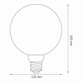 Żarówka dekoracyjna DecoVintage Amber Pillar LED E27 G125 4W 1800K goldlux 317735 | 5901508317735 noxbox lampynox www.lampynox.pl