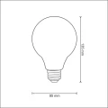 Dekoracyjna żarówka LED filament POLUX Vintage Amber G95 E27 AM-4EWW 2000K 320lm  5901508304537