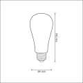 Żarówka LED filament POLUX ST64 E27 1055lm  Barwa Światła ciepła  3000K Polux ( 5901508308573 )