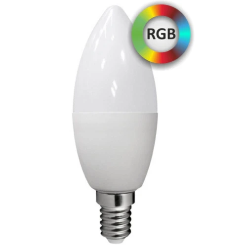 Żarówka LED POLUX SMART C37 E14 SMDWW RGB 4,5W 350lm Polux 311399 | 5901508311399