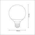 Żarówka LED G95 E27 14W SMDWW 1250lm pc+alum 3000K 5901508305633