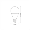 Żarówka LED G45 E14 6W SMDWW 480lm 3000K ceramic mleczna 5901508303134