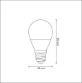 Żarówka LED G45 E27 5,5W SMDWW 480lm 3000K ceramic mleczna 5901508303103