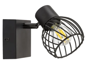 Aberama czarny E14 Kinkiet ścienny regulowany