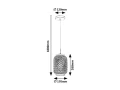 Lampa wisząca Adalla rattan brąz | czarny E27 rabalux 72091 | 5996595720919 noxbox lampynox www.lampynox.pl