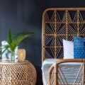 Lampka stołowa Alinafe rattan brąz jasny E14 rabalux 74016 | 5996595740160 noxbox lampynox www.lampynox.pl