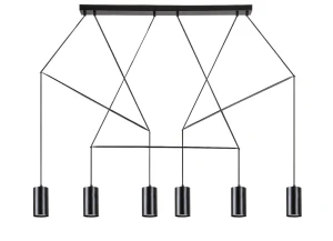 Aslaug czarny mat 6xGU10 Lampa wisząca
