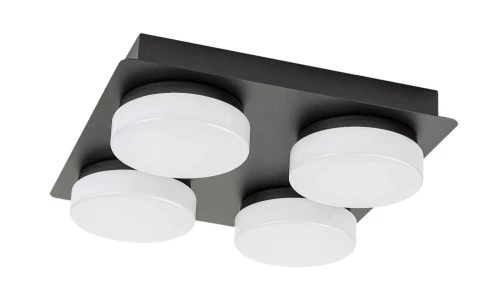 Sufitowa lampa łazienkowa Attichus czarny mat LED 21W 4000K IP44 rabalux 75004 | 5996595750046 noxbox lampynox www.lampynox.pl