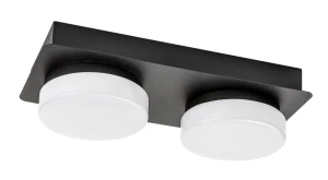 Attichus czarny mat LED 11W 4000K IP44 Sufitowa lampa łazienkowa