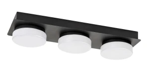 Attichus czarny mat LED 18W 4000K IP44 Sufitowa lampa łazienkowa