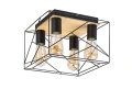 Lampa sufitowa Boire czarny | brąz 4xE27 rabalux 71024 | 5996595710248 noxbox lampynox www.lampynox.pl