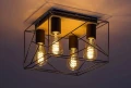 Lampa sufitowa Boire czarny | brąz 4xE27 rabalux 71024 | 5996595710248 noxbox lampynox www.lampynox.pl