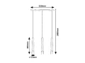 Lampa wisząca Braulia brąz | czarny 3xGU10 rabalux 72133 | 5996595721336 noxbox lampynox www.lampynox.pl