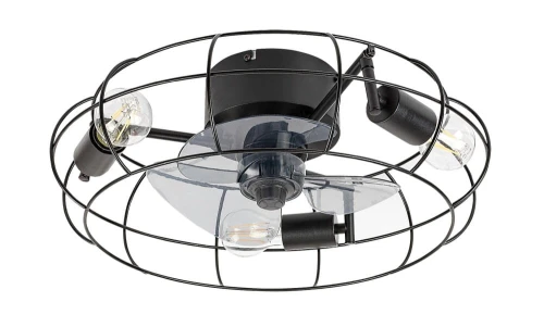 Lampa sufitowa Cadmus czarny wentylator Ø 48cm 3xE27 rabalux 71043 | 5996595710439 noxbox lampynox www.lampynox.pl