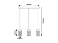 Lampa wisząca Callum czarny | brąz 3xE27 rabalux 72043 | 5996595720438 noxbox lampynox www.lampynox.pl