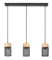 Lampa wisząca Callum czarny | brąz 3xE27 rabalux 72043 | 5996595720438 noxbox lampynox www.lampynox.pl