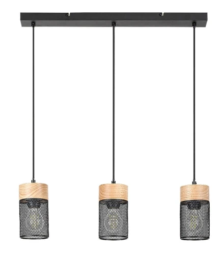 Lampa wisząca Callum czarny | brąz 3xE27 rabalux 72043 | 5996595720438 noxbox lampynox www.lampynox.pl