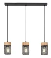 Lampa wisząca Callum czarny | brąz 3xE27 rabalux 72043 | 5996595720438 noxbox lampynox www.lampynox.pl