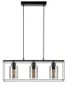 Lampa wisząca Chadwick czarny | przydymiony 3xE27 rabalux 72033 | 5996595720339 noxbox lampynox www.lampynox.pl