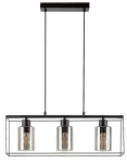 Chadwick czarny | przydymiony 3xE27 Lampa wisząca