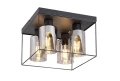 Lampa sufitowa Chadwick czarny | przydymiony 4xE27 rabalux 71034 | 5996595710347 noxbox lampynox www.lampynox.pl