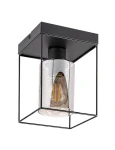 Chadwick czarny | przydymiony E27 Lampa sufitowa