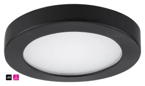 Coco czarny Ø 8,5cm LED 3W 4000K IP44 Łazienkowa lampa sufitowa