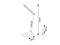 Lampka stołowa z kalendarzem Deshal biały LED dim. 5W 3000-6000K rabalux 74015 | 5996595740153 noxbox lampynox www.lampynox.pl