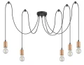 Lampa wisząca pająk Dollien czarny mat | brąz 5xE27 rabalux 72075 | 5996595720759 noxbox lampynox www.lampynox.pl