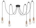 Lampa wisząca pająk Dollien czarny mat | brąz 5xE27 rabalux 72075 | 5996595720759 noxbox lampynox www.lampynox.pl