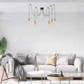 Lampa wisząca pająk Dollien czarny mat | brąz 5xE27 rabalux 72075 | 5996595720759 noxbox lampynox www.lampynox.pl