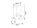 Lampa wisząca Dilara czarny mat 3xE27 rabalux 72019 | 5996595720193 noxbox lampynox www.lampynox.pl