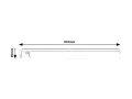Lampa podszafkowa kuchenna Duddu czarny szer. 87cm. włącznik | gniazdo elektryczne LED 20W 4000K IP44 rabalux 78030 | 5996595780302 noxbox lampynox www.lampynox.pl