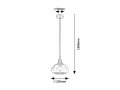 Lampa wisząca Dvora czarny mat | przydymiony Ø 22cm E27 rabalux 72021 | 5996595720216 noxbox lampynox www.lampynox.pl