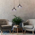 Lampa wisząca Dvora czarny mat | przydymiony Ø 22cm E27 rabalux 72021 | 5996595720216 noxbox lampynox www.lampynox.pl