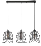 Emrys czarny mat | przydymiony 3xE27 Lampa wisząca
