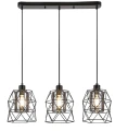 Lampa wisząca Emrys czarny mat | przydymiony 3xE27 rabalux 72113 | 5996595721138 noxbox lampynox www.lampynox.pl