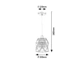 Lampa wisząca Emrys czarny mat | przydymiony E27 rabalux 72111 | 5996595721114 noxbox lampynox www.lampynox.pl