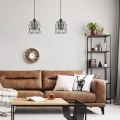 Lampa wisząca Emrys czarny mat | przydymiony E27 rabalux 72111 | 5996595721114 noxbox lampynox www.lampynox.pl