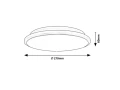 Plafon Engon czarny Ø 27cm LED 18W 3000K rabalux 71126 | 5996595711269 noxbox lampynox www.lampynox.pl