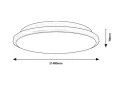Plafon Engon czarny Ø 48cm LED 45W 3000K rabalux 71130 | 5996595711306 noxbox lampynox www.lampynox.pl