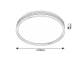 Plafon Epora czarny Ø 39cm LED 25W 3000K rabalux 71118 | 5996595711184 noxbox lampynox www.lampynox.pl