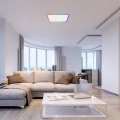 Plafon Faramir biały szer. 40cm. LED 24W RGB 3000-4000-6500K pilot rabalux 71002 | 5996595710026 noxbox lampynox www.lampynox.pl