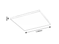 Plafon Faramir biały szer. 30cm. LED 18W RGB 3000-4000-6500K pilot rabalux 71001 | 5996595710019 noxbox lampynox www.lampynox.pl