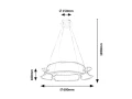 Lampa wisząca Fringilla chrom satyna Ø 60cm LED 67W 4000K rabalux 72010 | 5996595720100 noxbox lampynox www.lampynox.pl