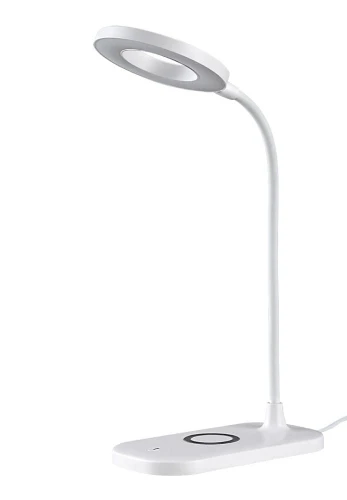 Lampka stołowa Hardin biały ładowarka indukcyjna LED 5W dim. 2700-6000K rabalux 74014 | 5996595740146 noxbox lampynox www.lampynox.pl